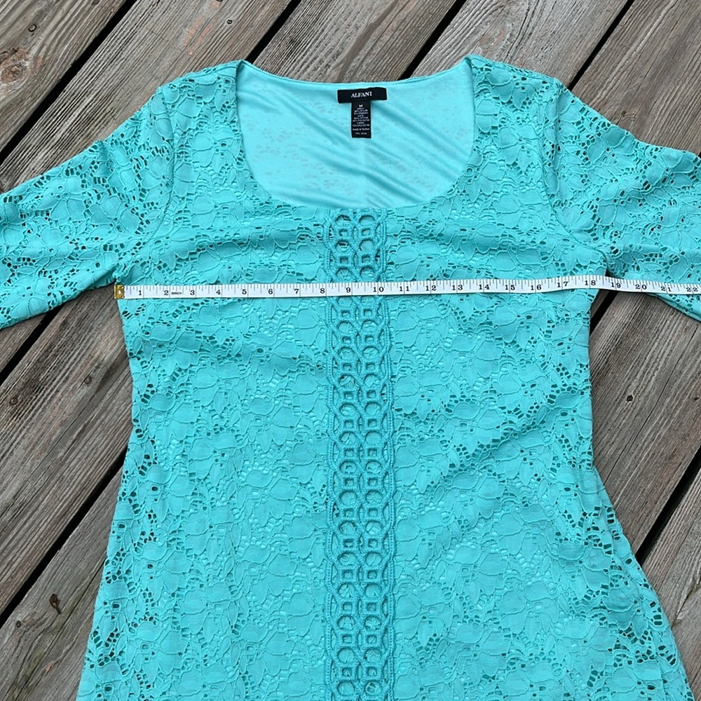 Alfani pretty boho lacey a-line dress M - Picture 6 of 9